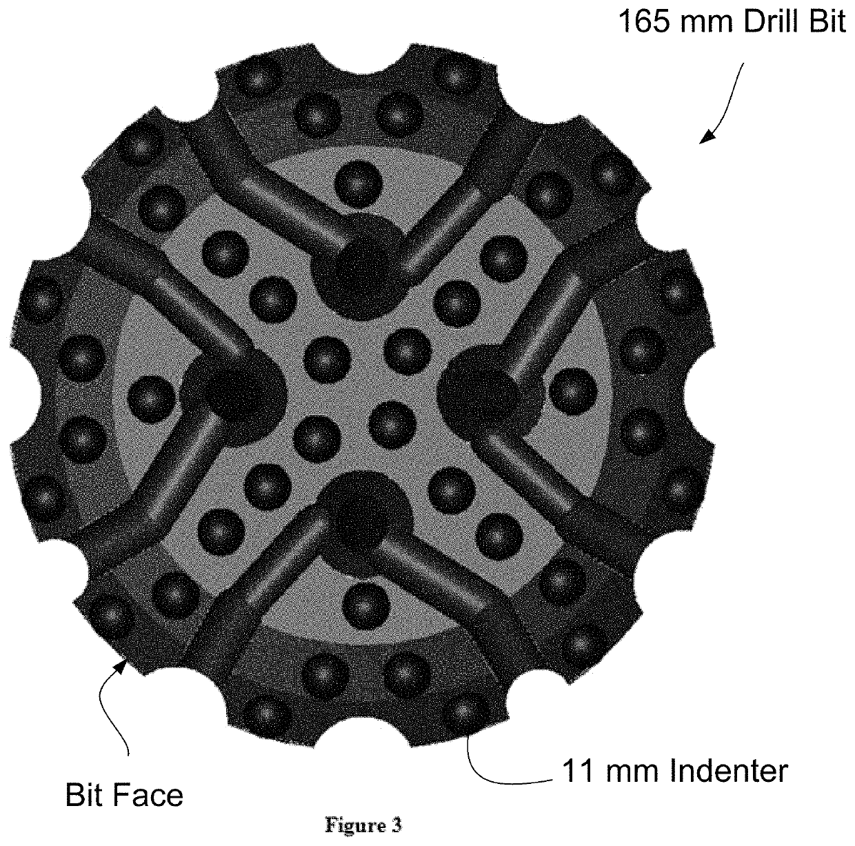 Multi-indenter hammer drill bits and method of fabricating