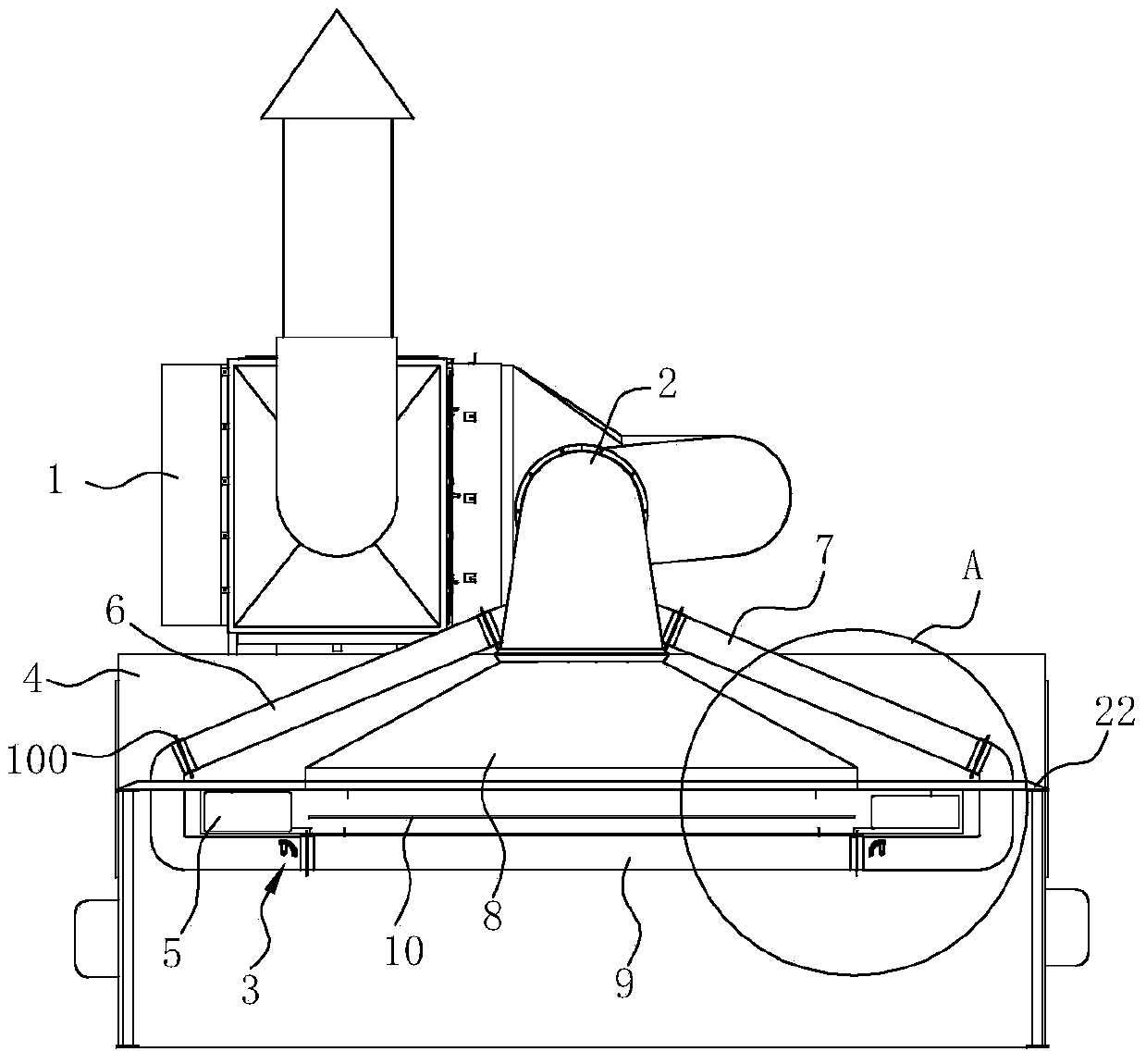 Exhaust gas heat reclaiming device for setting machine and setting machine using exhaust gas heat reclaiming device