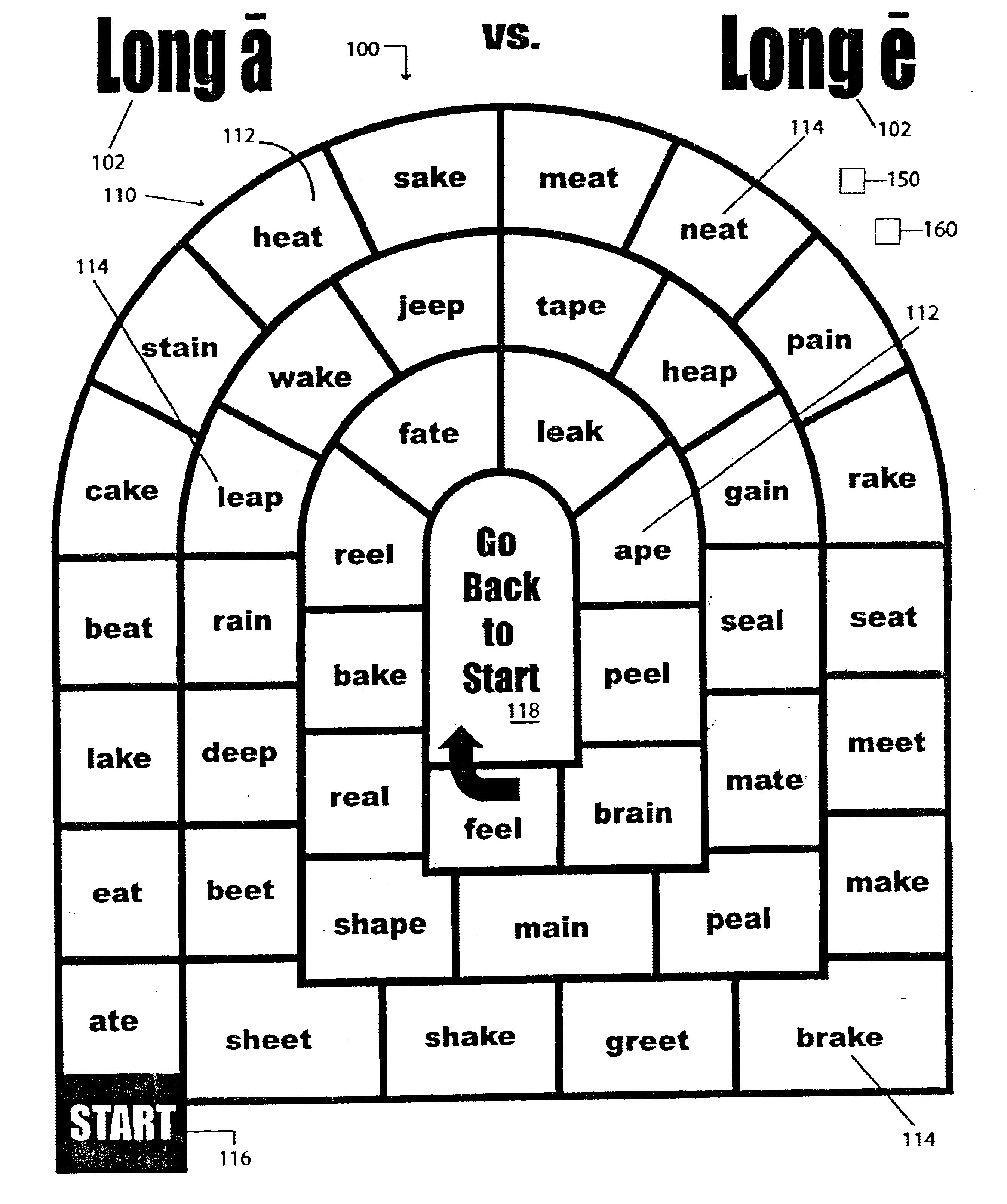 Educational game apparatus and method for playing a game