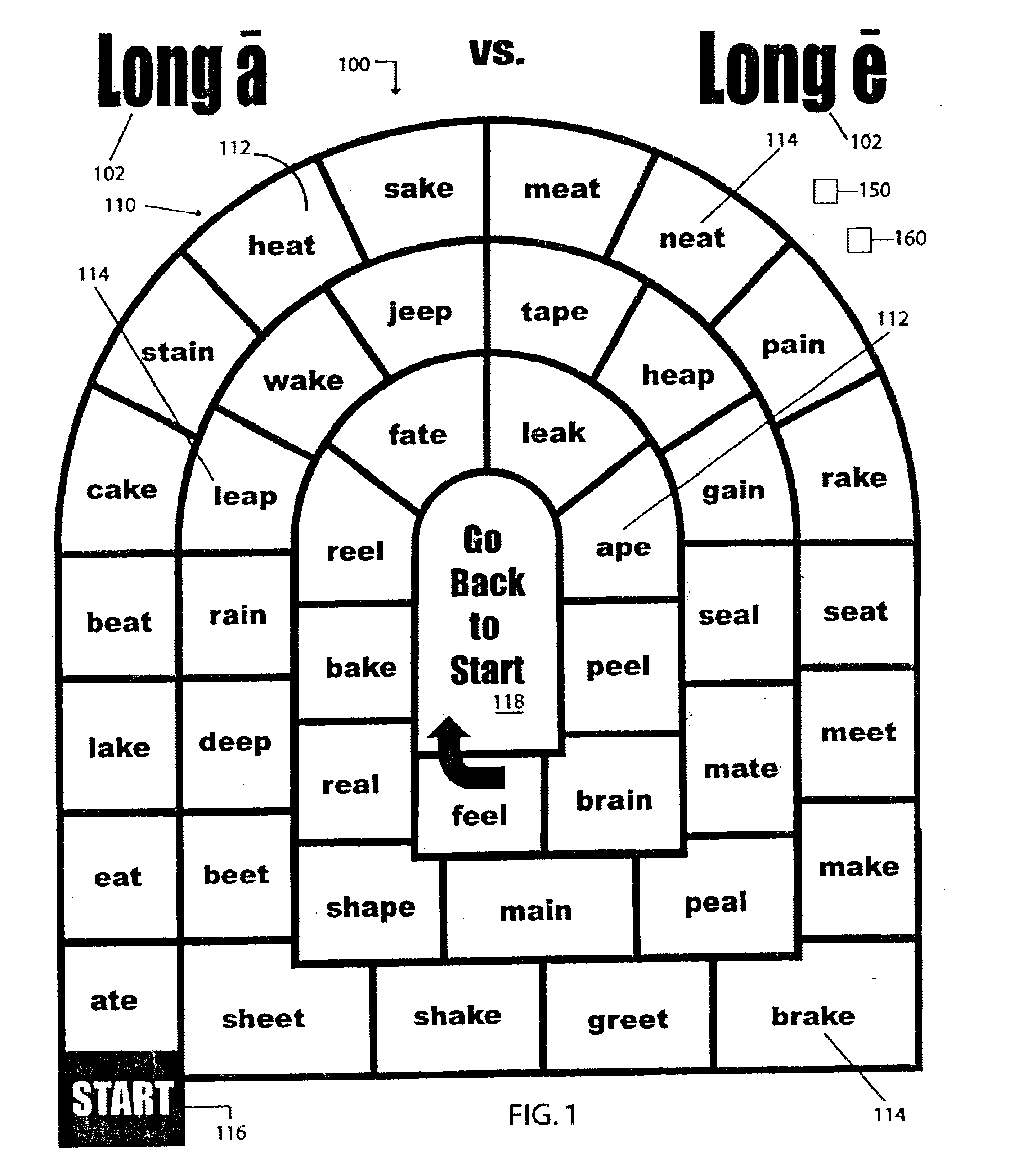 Educational game apparatus and method for playing a game