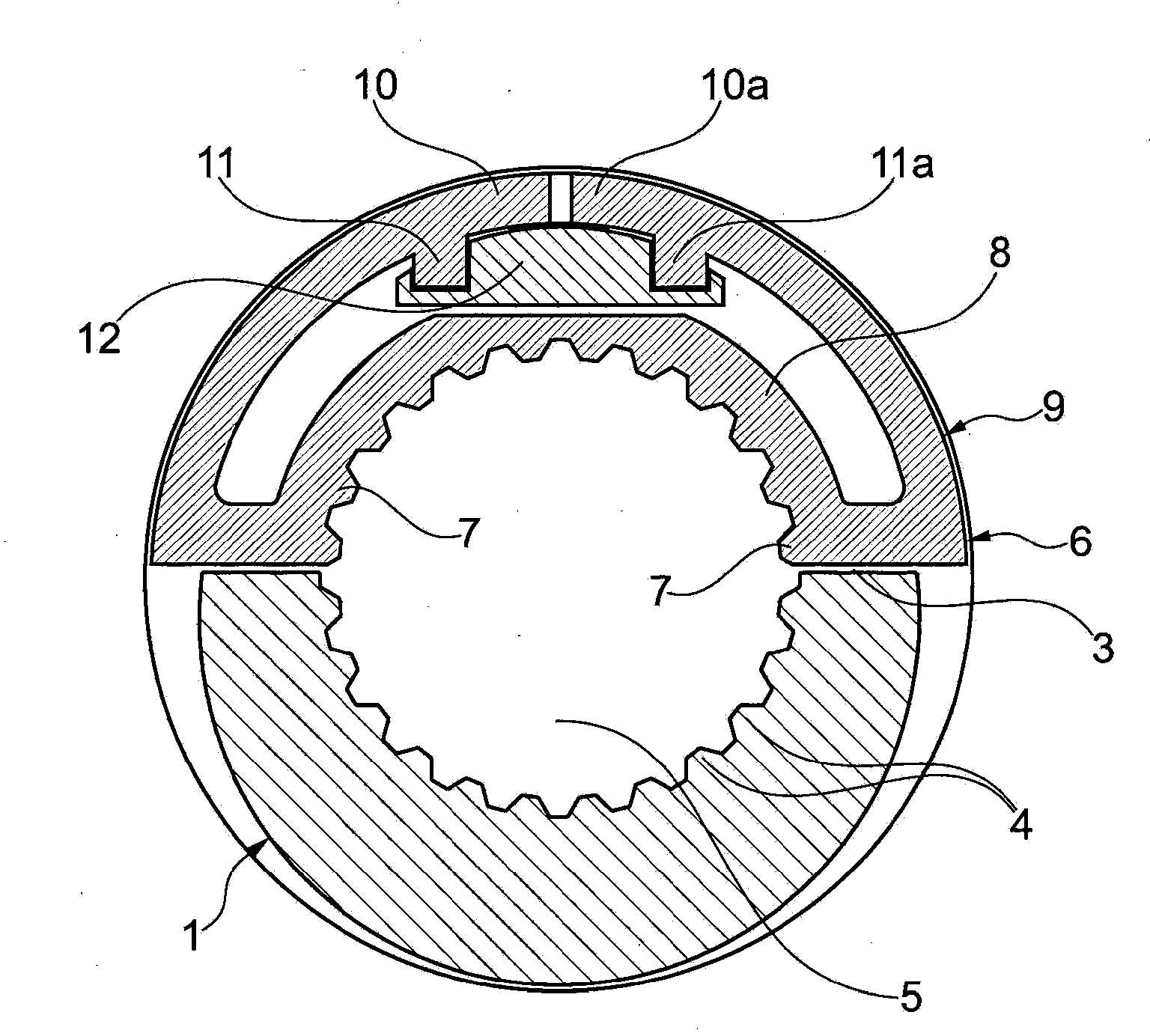 Sliding cam system of reciprocating piston internal combustion engine with sliding grooves and guide elements arranged in x-shape