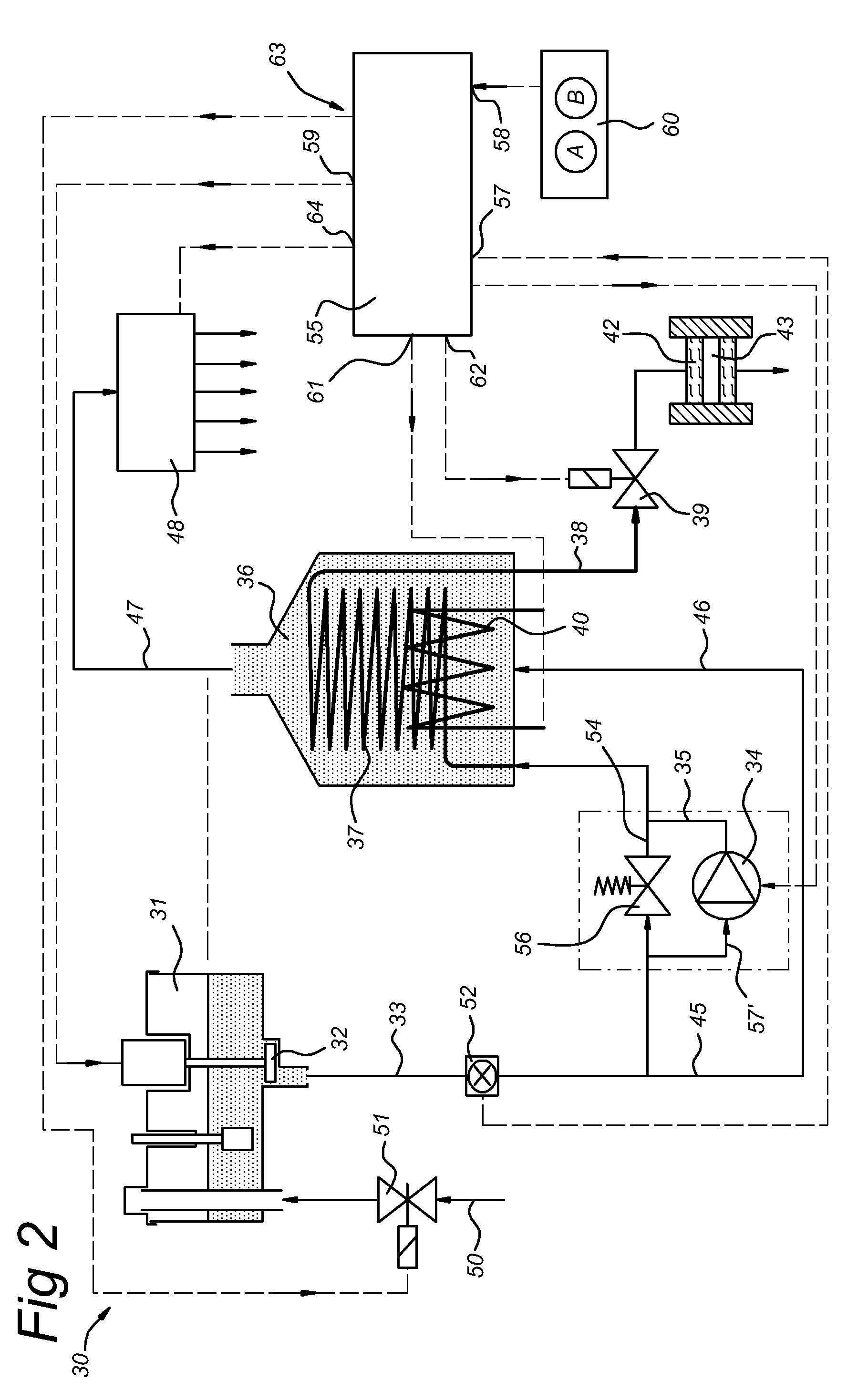 Device for preparing hot water and coffee machine provided with such a device