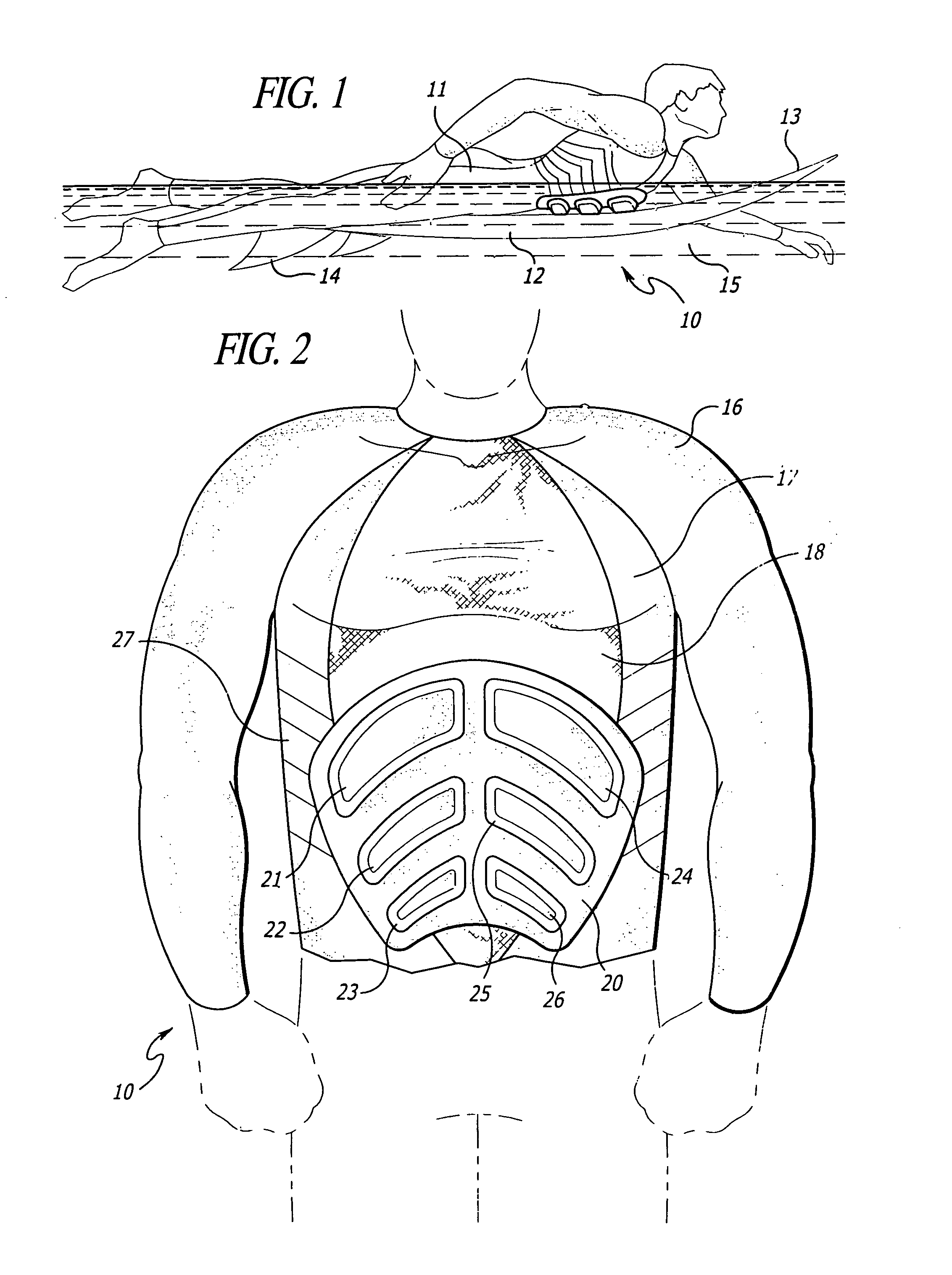 Torso arch support for body board users