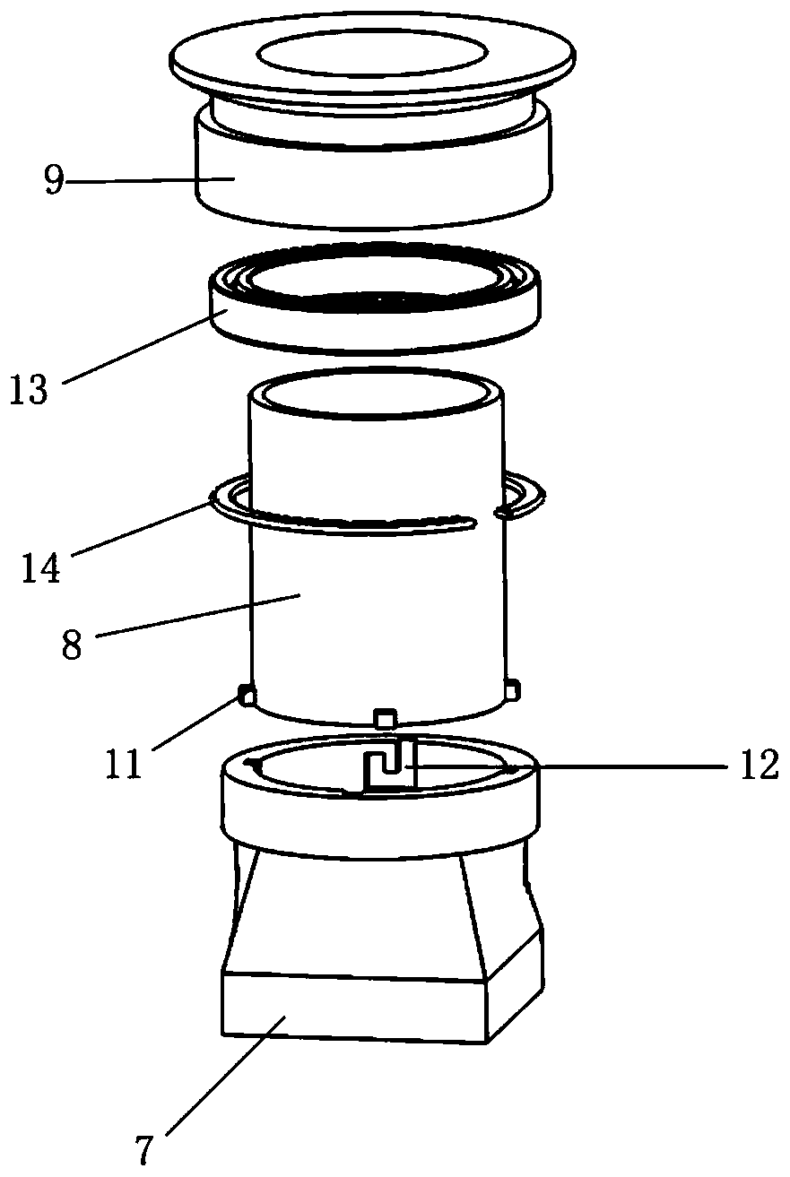 Nozzle device for building 3D printing and control method