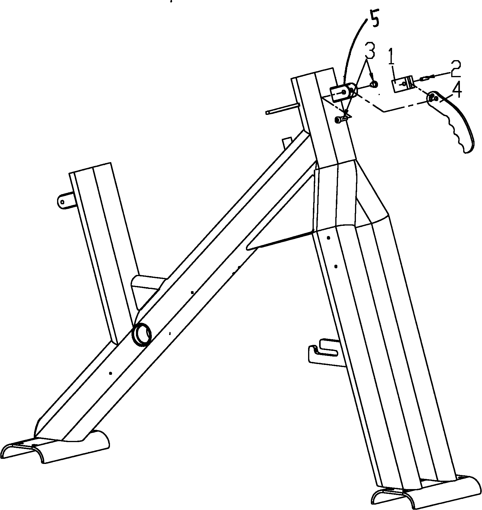 Improved locking mechanism of vertical pipe and regulating pipe used for bicycles and body building instruments