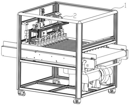 Flapping device suitable for dynamic material flapping