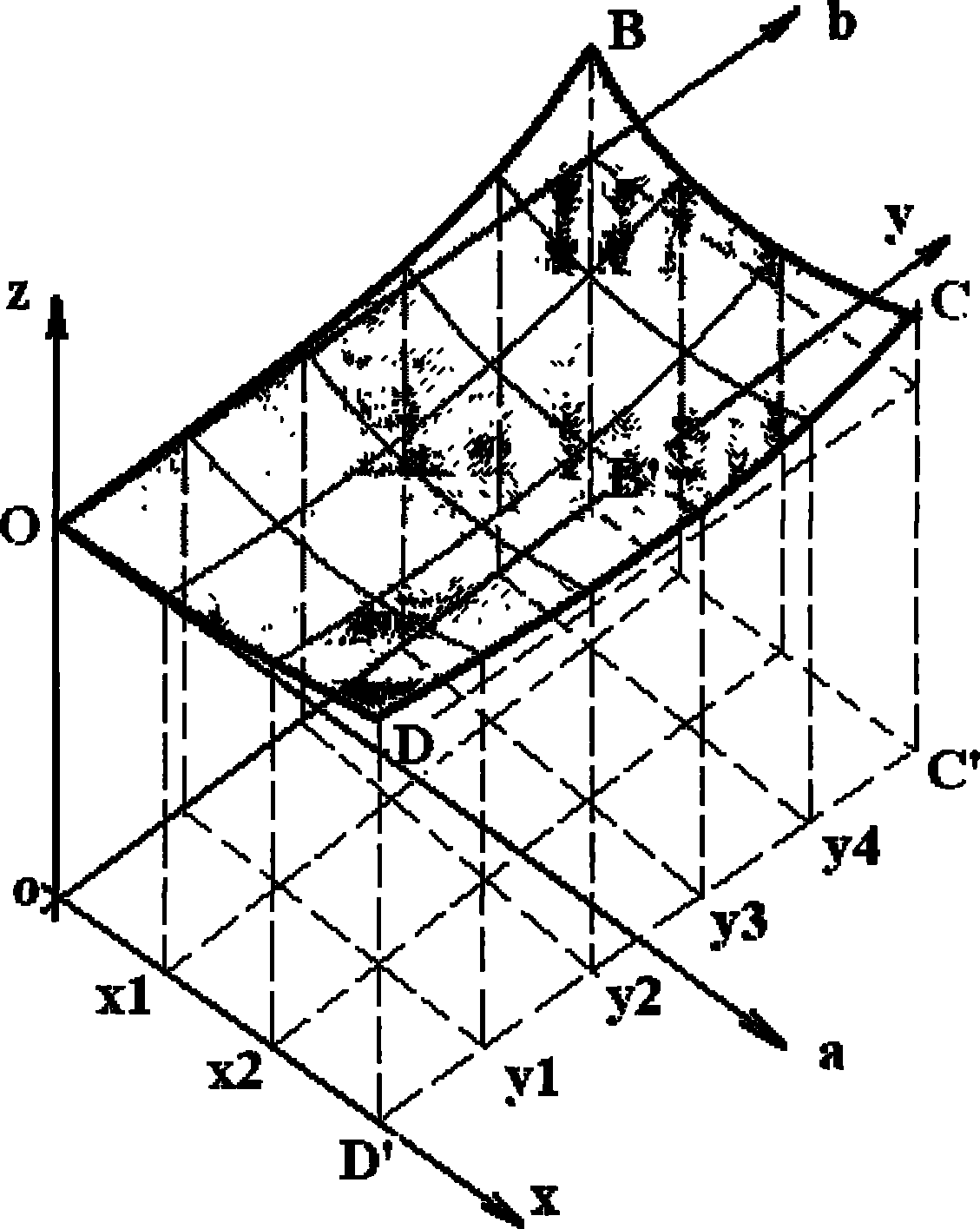 Construction method for building concrete superface with surface modeling