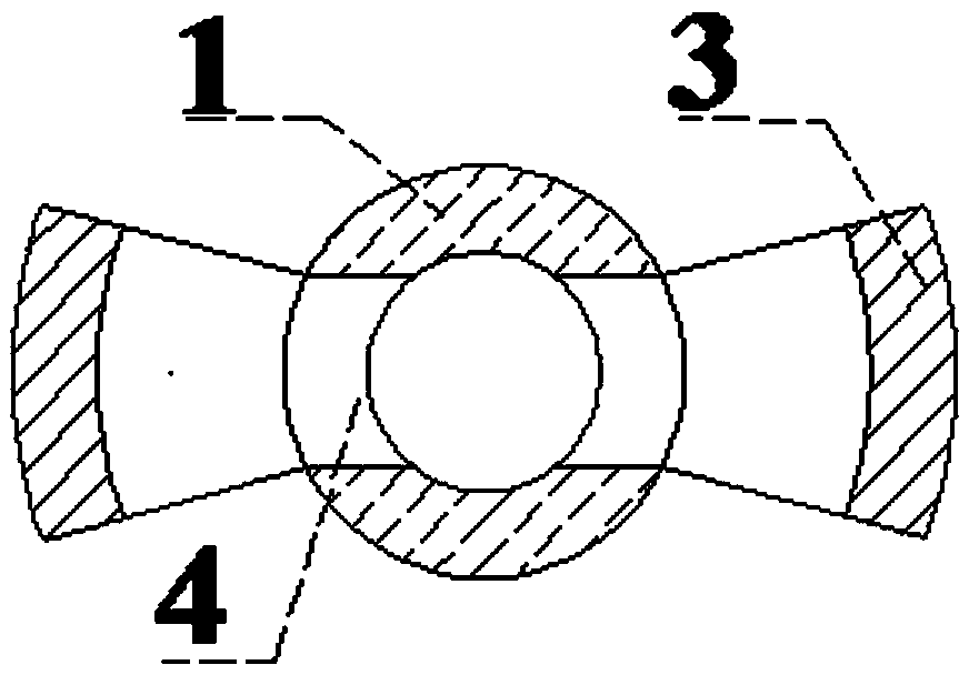 Immersed nozzle of H-shaped leakproof steel