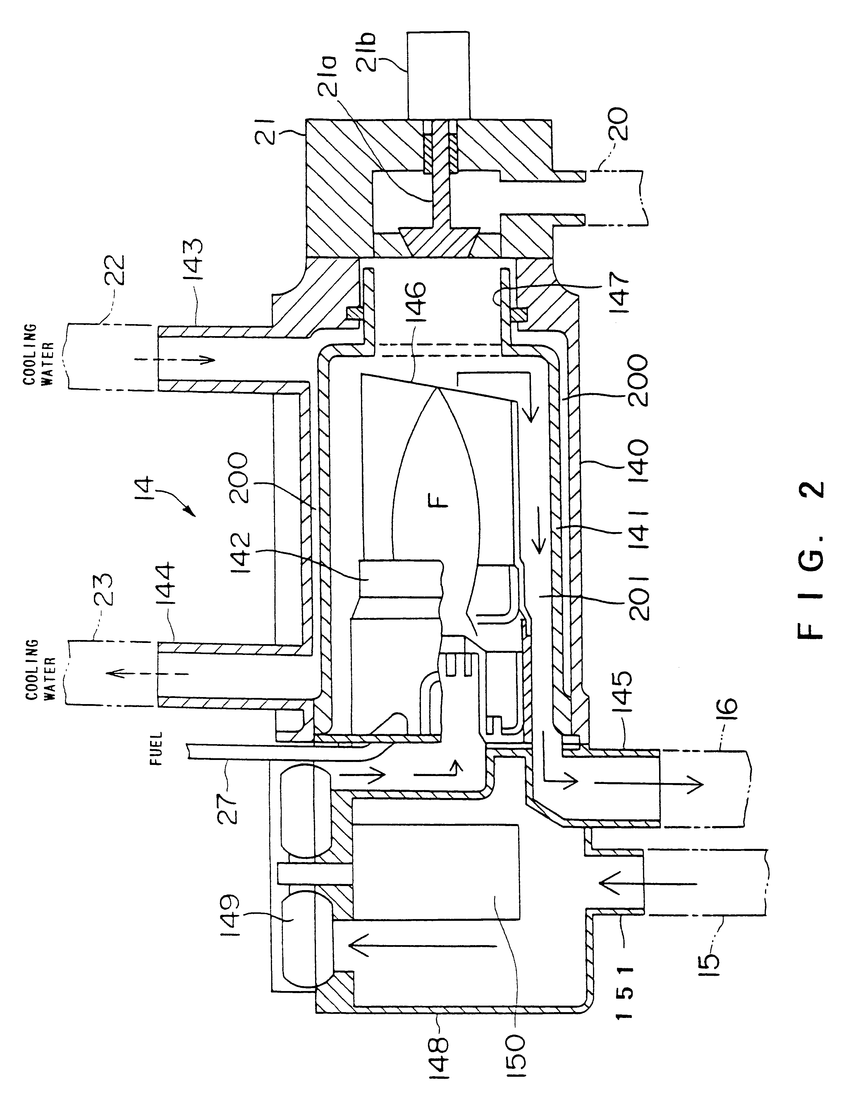 Internal combustion engine with combustion heater