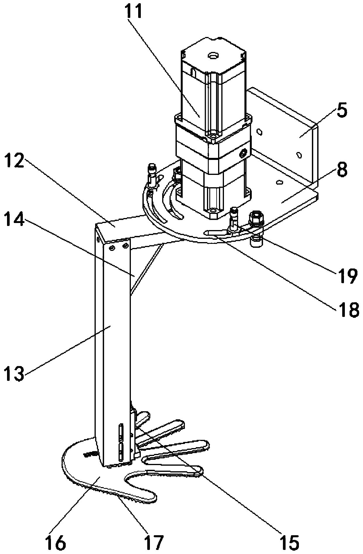 Rotating device for sewing hemming