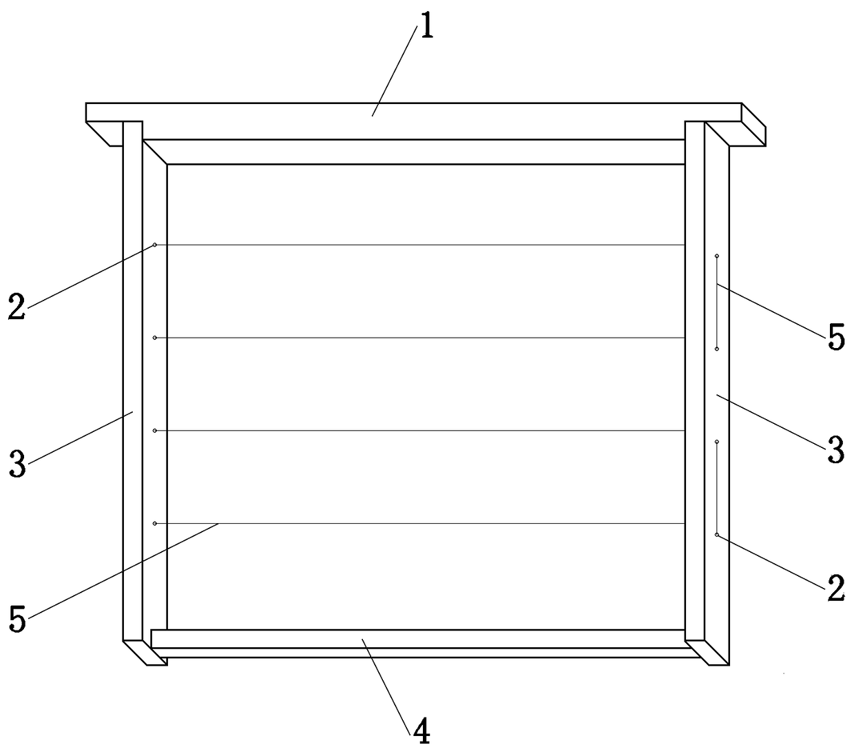 Honeycomb frame edging inner face clamp