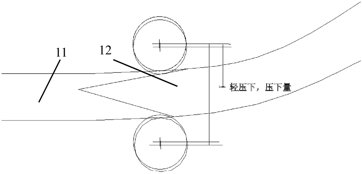 Inserting part device for preventing tail billet of continuous casting billet from rising and use method thereof