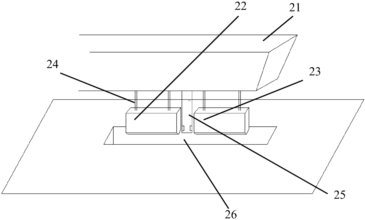 Inserting part device for preventing tail billet of continuous casting billet from rising and use method thereof