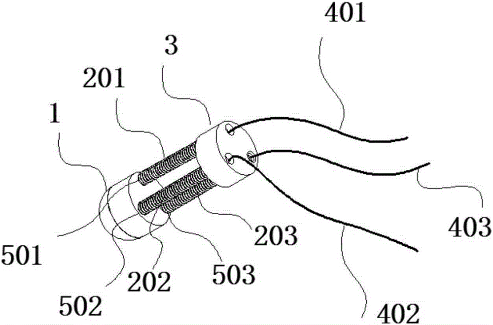 Medical catheter head end capable of measuring contact force