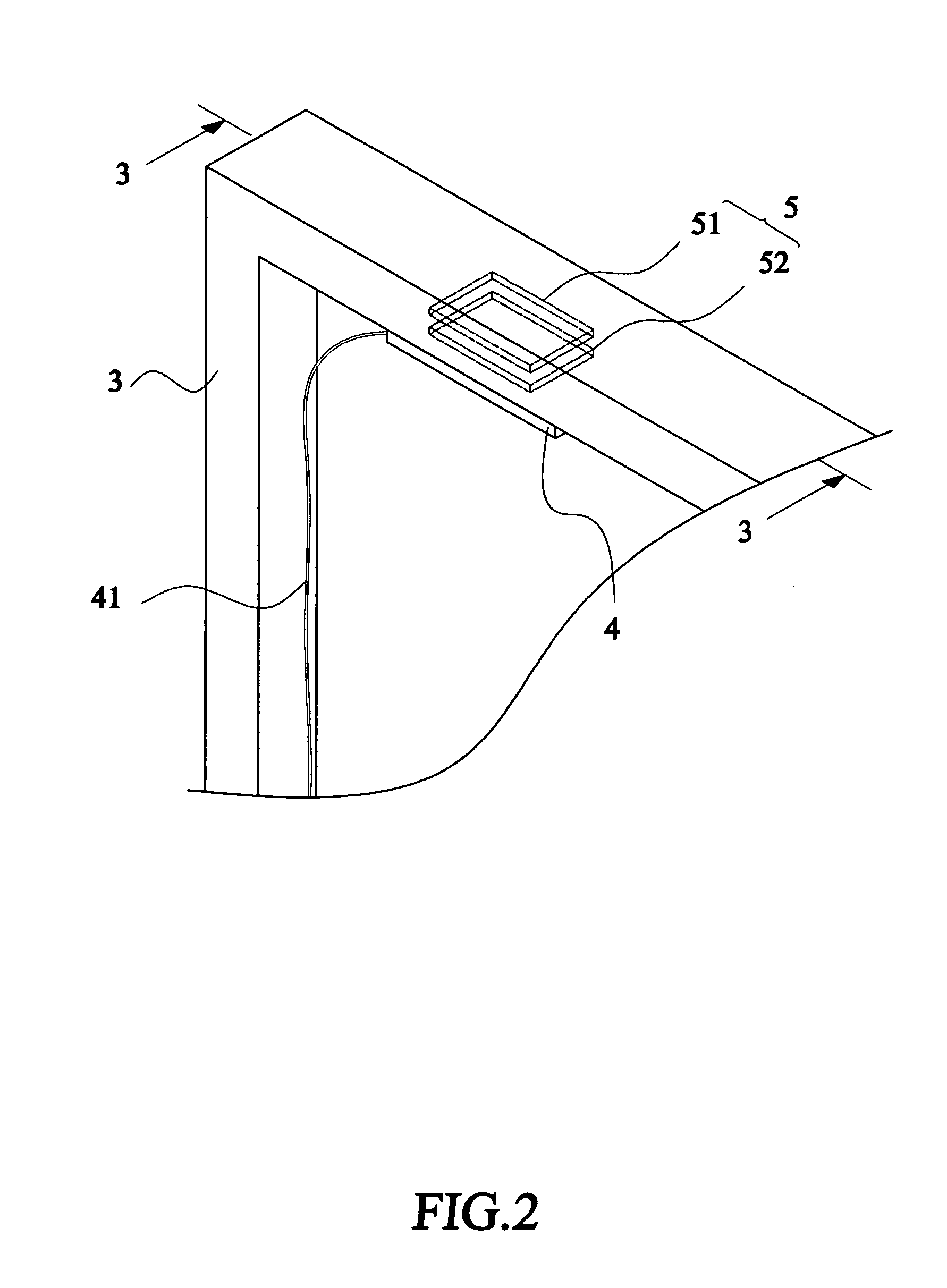 Antenna device with ion-implanted resonant pattern