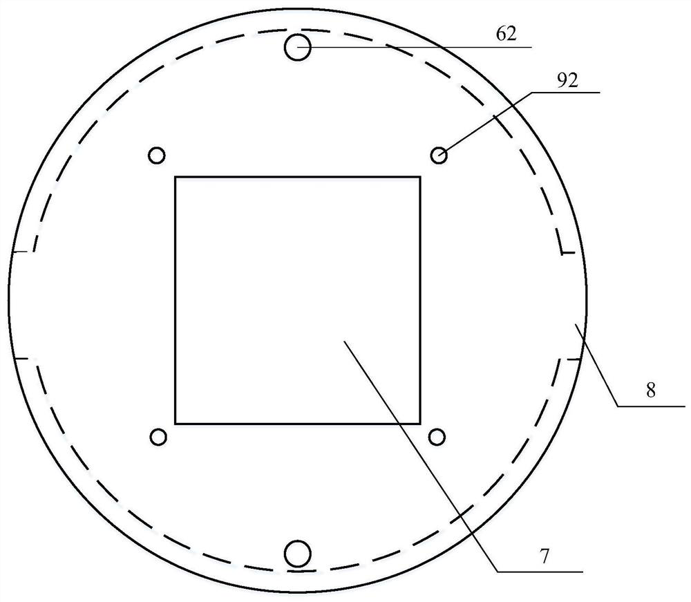 Laser cladding cooling device with fin type cooling fins