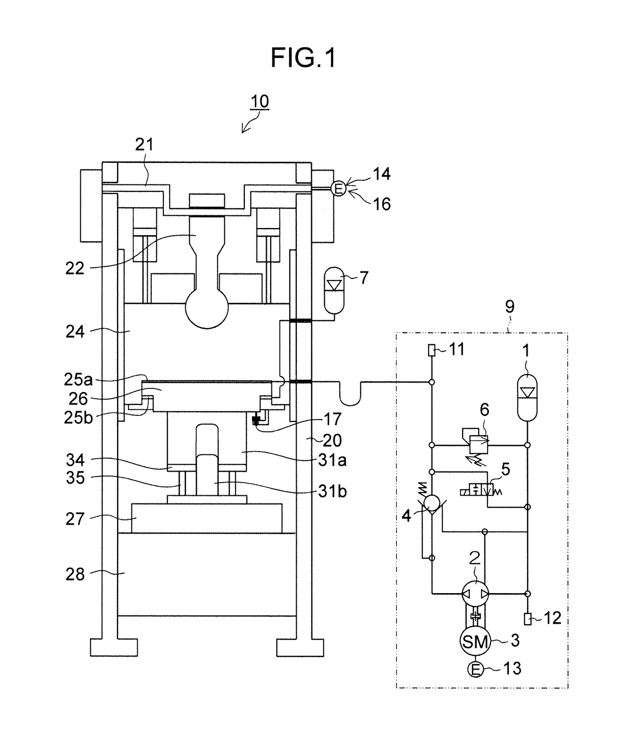 Press machine and method for controlling slide of press machine