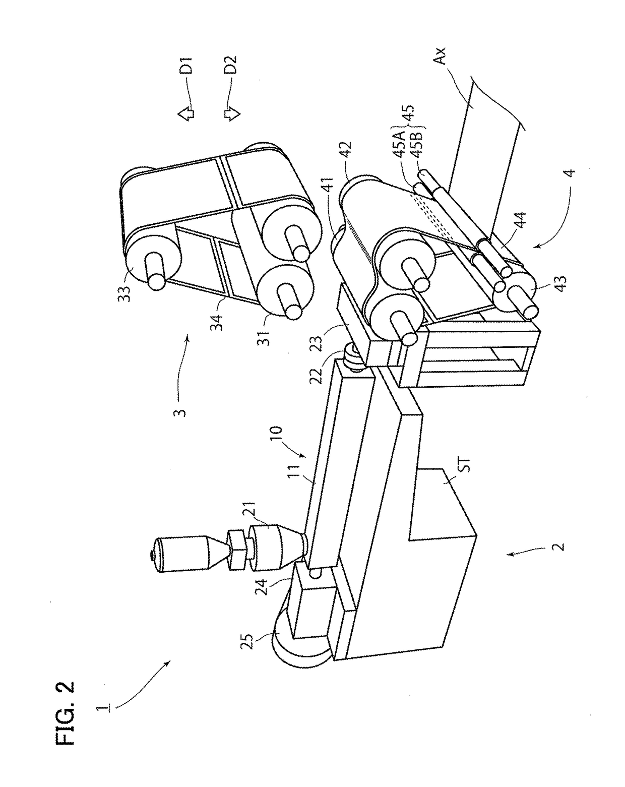 Optical sheet manufacturing device and manufacturing method