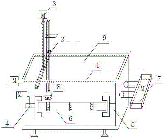 Ultrasound feature imaging detecting device for detecting stirring friction weld detect of airplane oil tank