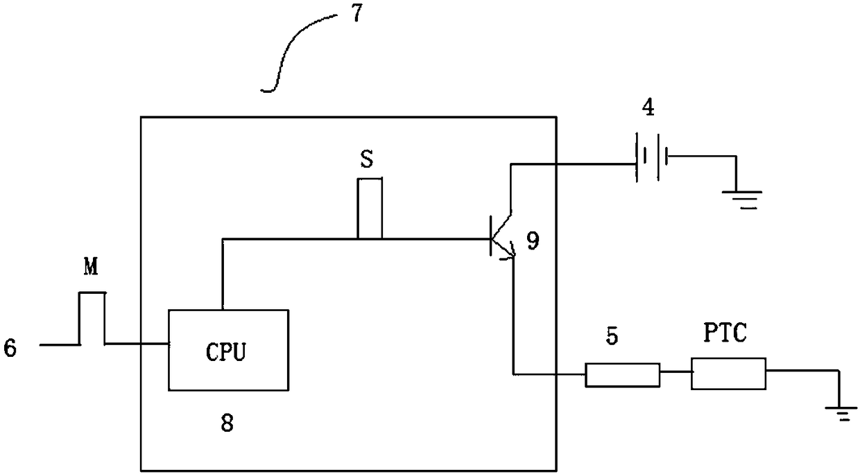 Spray bottle with heating device