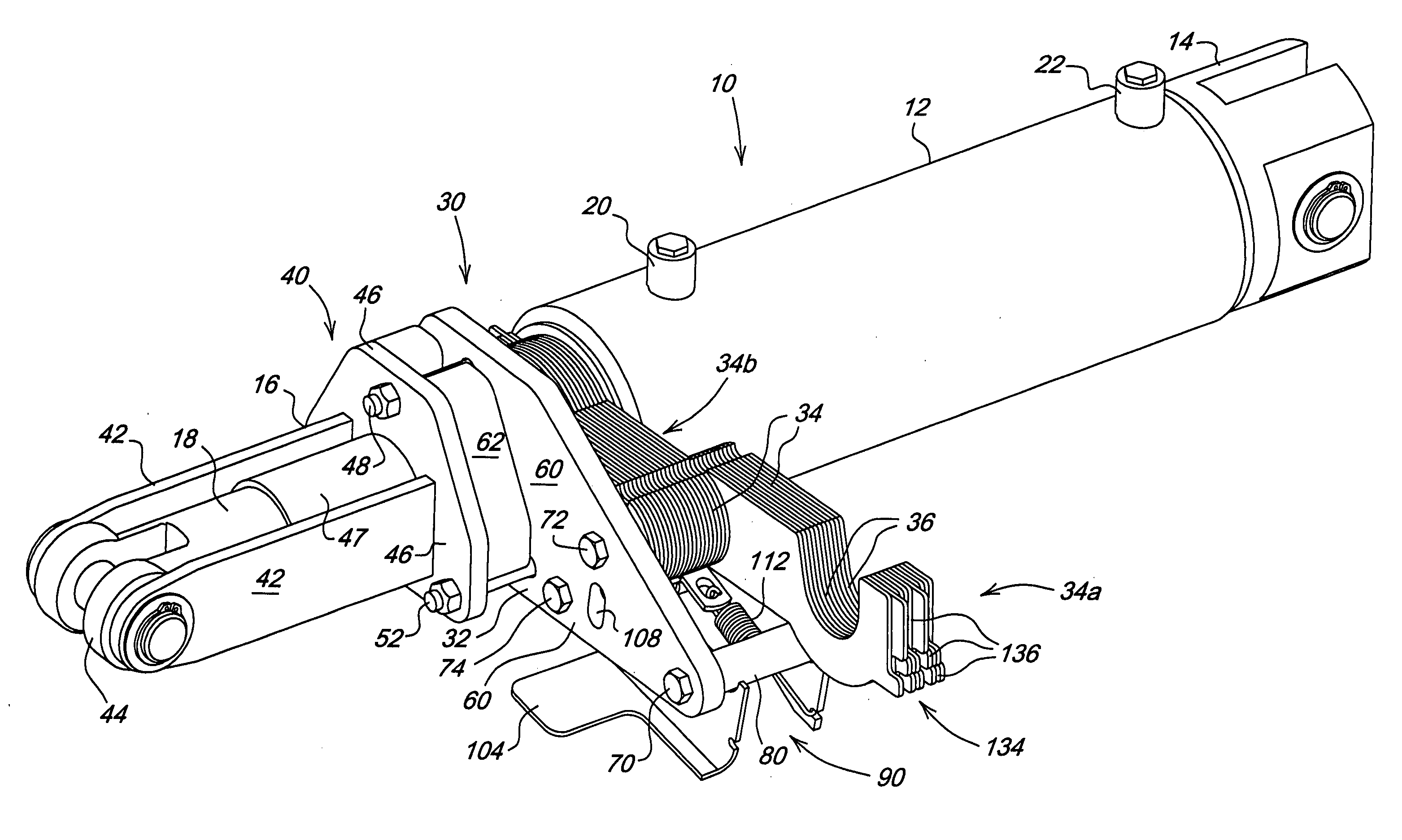 Cylinder mounted stroke control