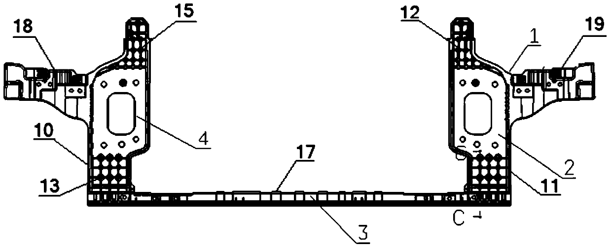 A car radiator bracket structure