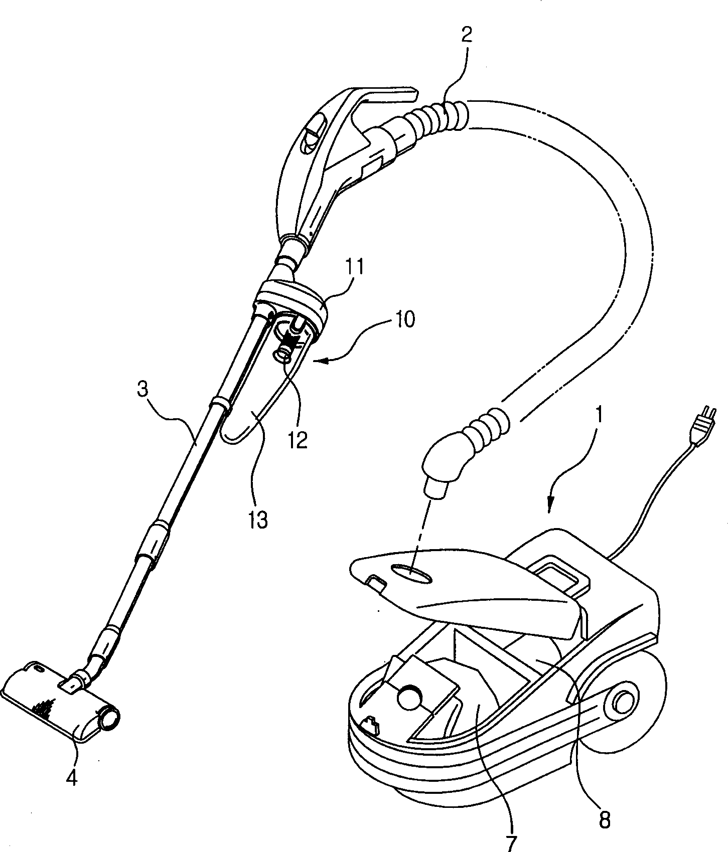 Cyclone dust collecting unit for vacuum cleaner