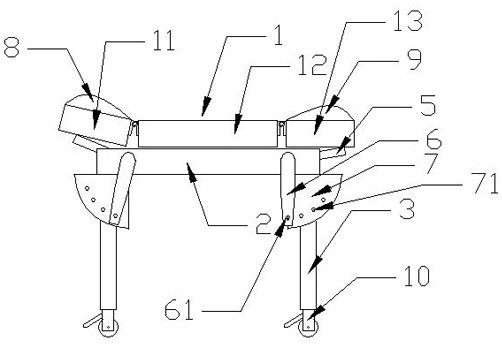 Operating bed for turning over