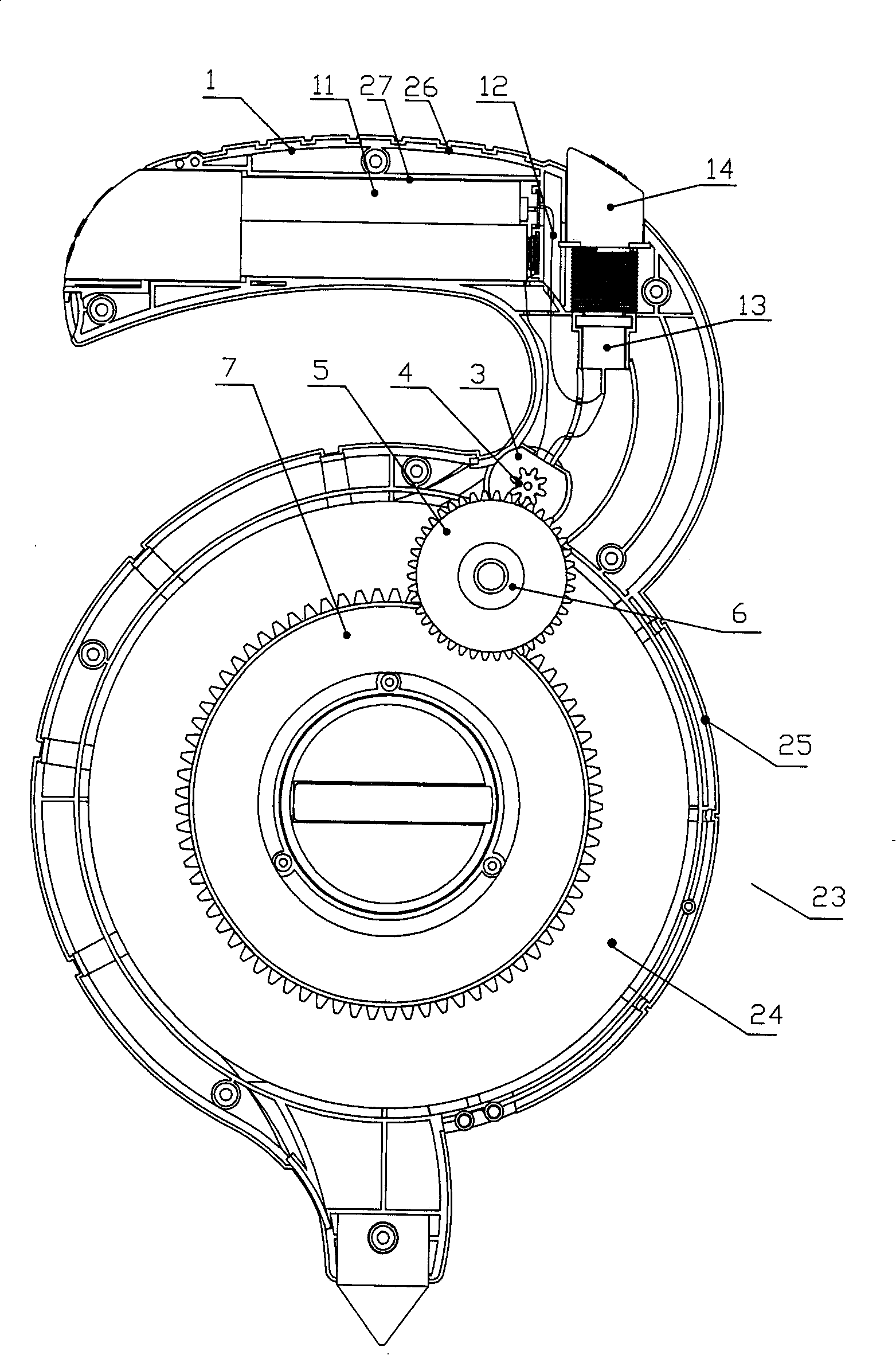 Hand-operated mechanism of band tape