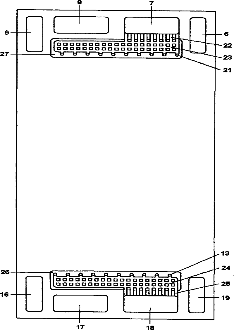 Fuel cell based on in-plate counter-flow flow field