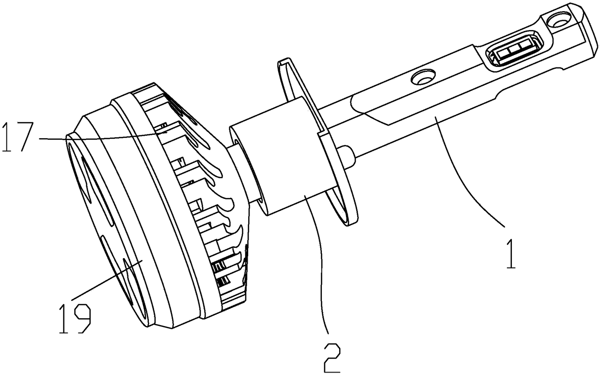 LED automobile head lamp with adjustable angle and adjustable focal length