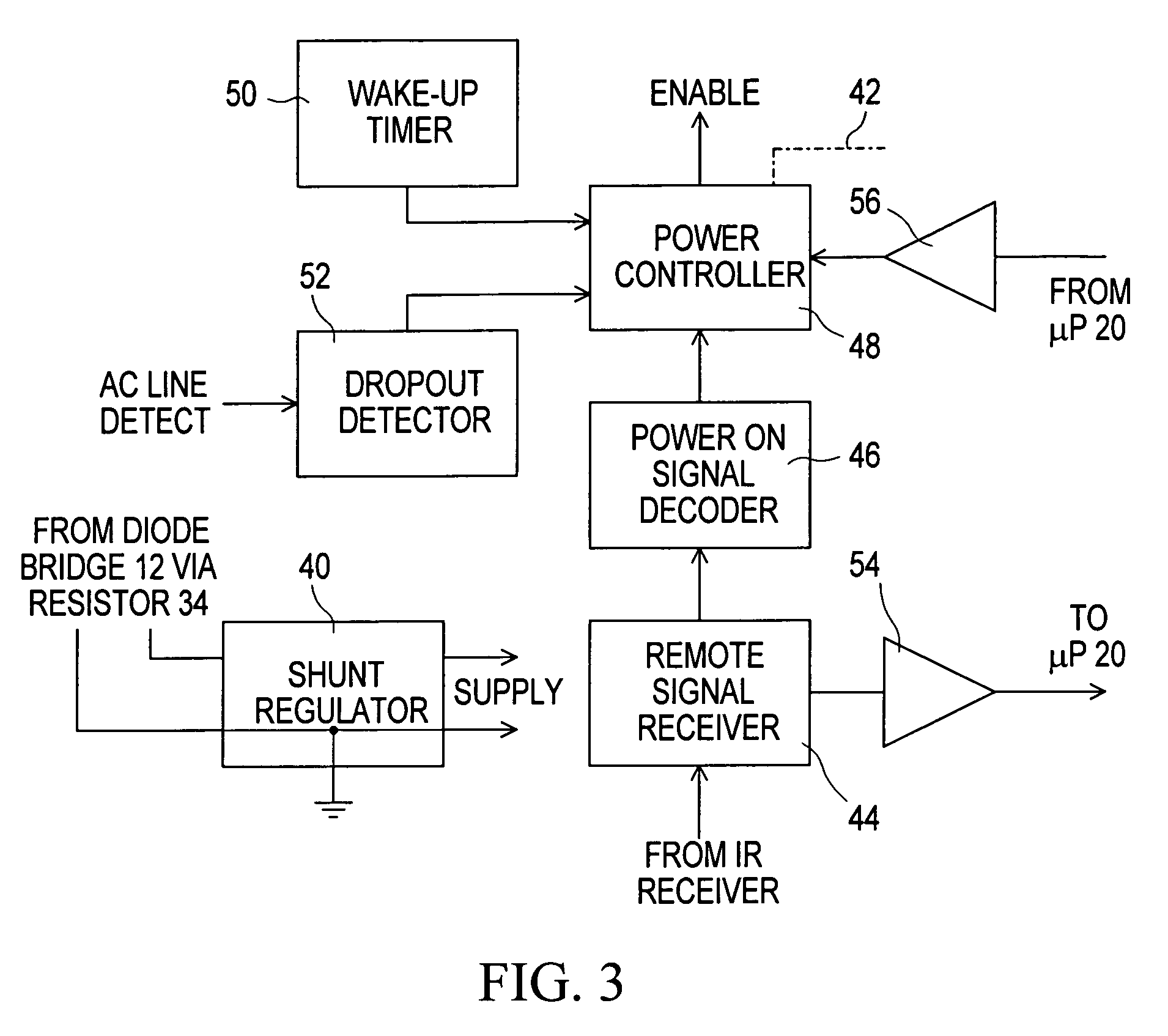 Standby arrangement for power supplies