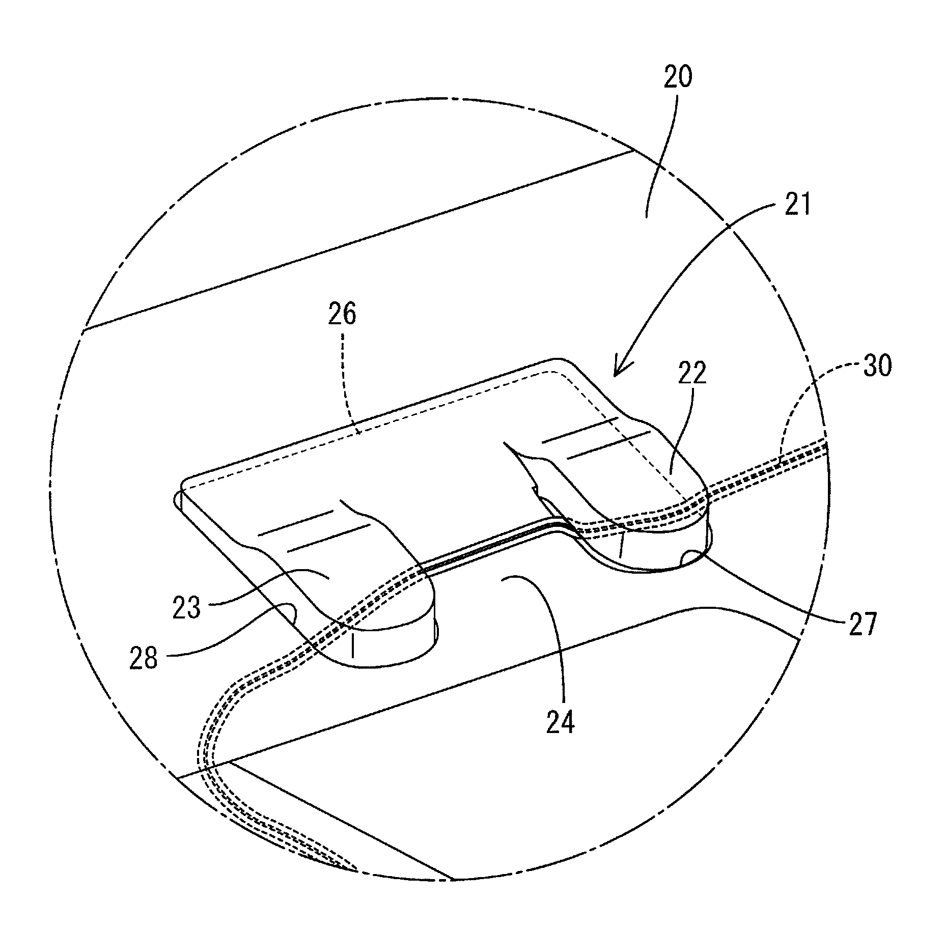 Fixing structure of wire harness