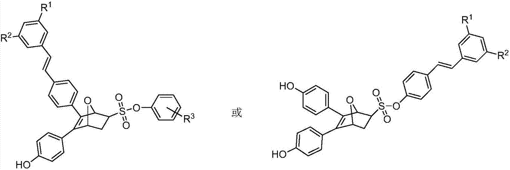 Oxygen bridge dicycloheptene compound containing resveratrol group and its preparation method and use method