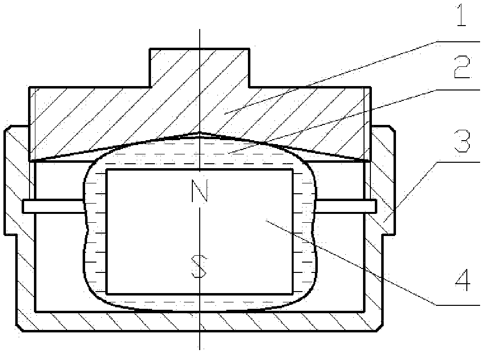 Magnetic liquid damping vibration attenuation device