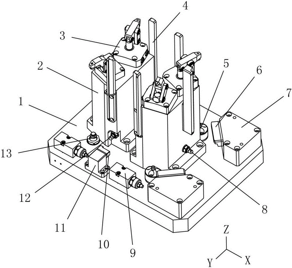 Hydraulic clamp achieving rapid clamping and locating