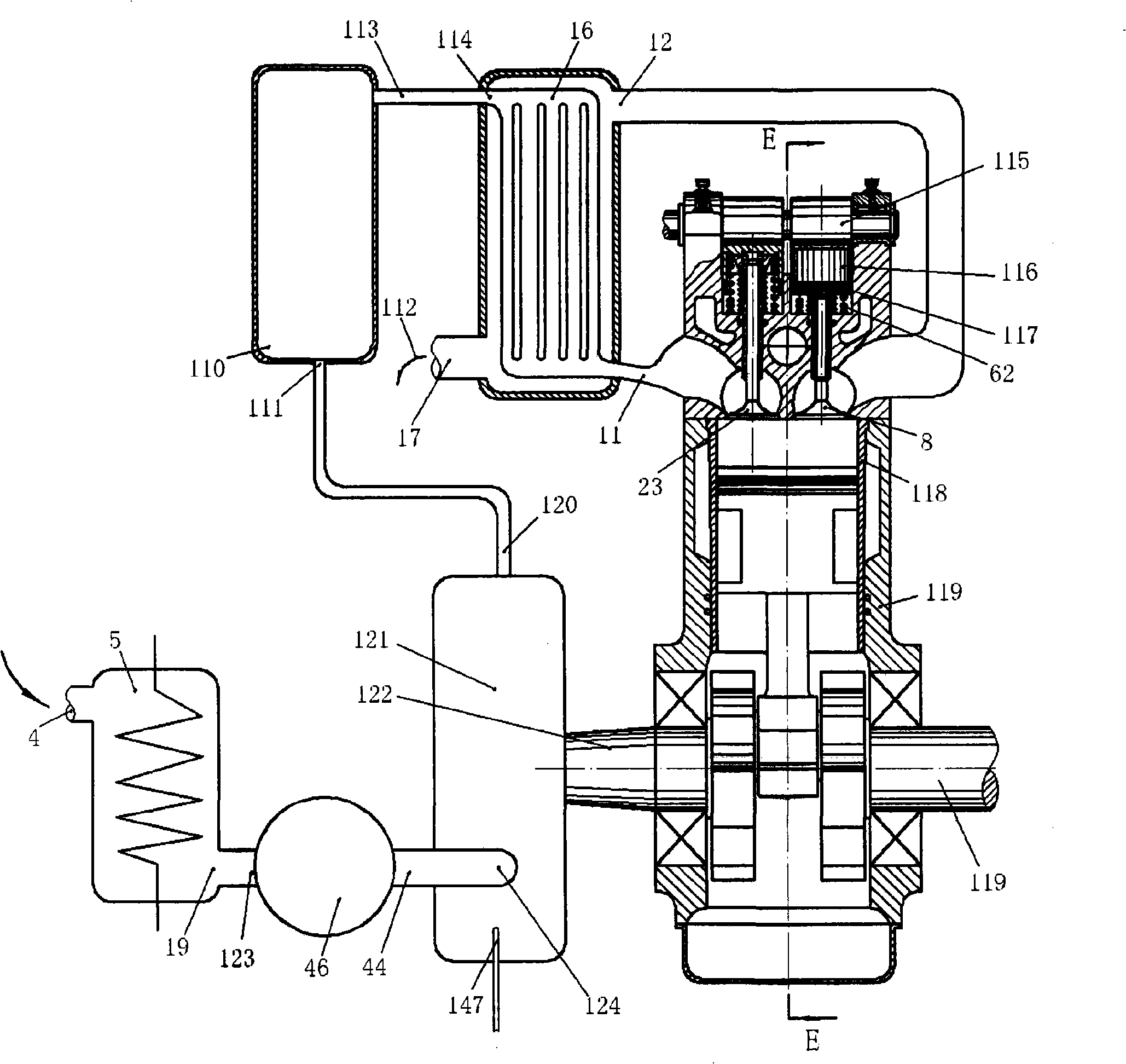 Internal-burning type gas-heating machine