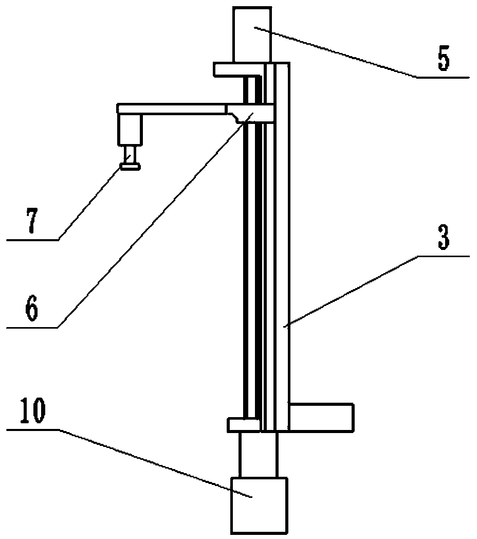 Cabin cross section circumference measuring device and method based on non-contact profiling method