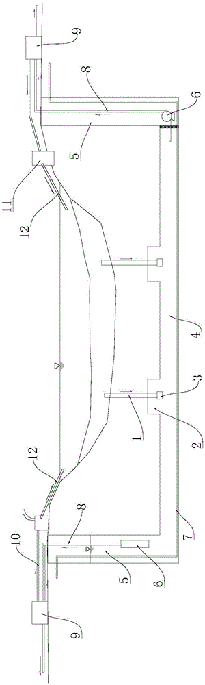 Integration method and structure for cyclic utilization of river bed underflow water for water source heat pump