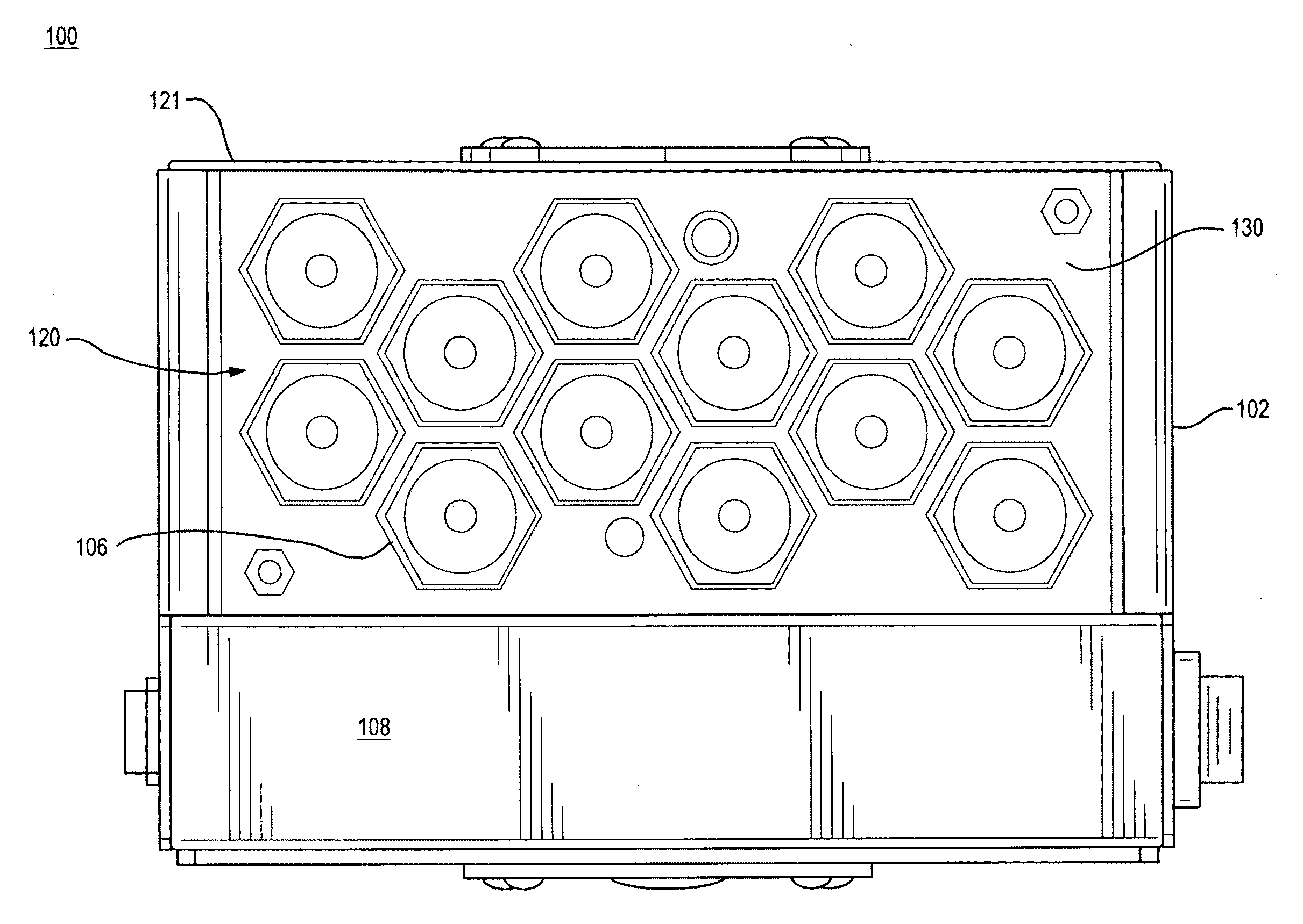 Virtual single light source having variable color temperature with integral thermal management