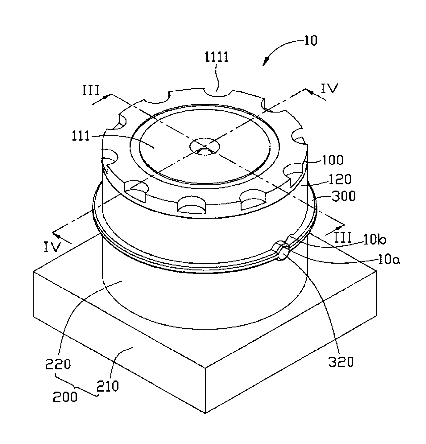 Sectional type focusing lens module