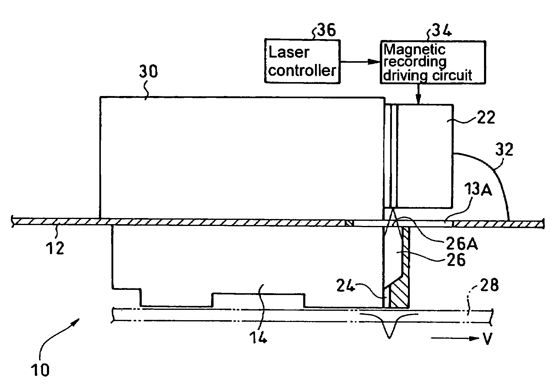 Heat assisted magnetic recording head and heat assisted magnetic recording apparatus for heating a recording region in a magnetic recording medium during magnetic recording