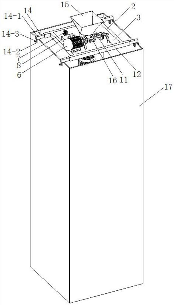 Concrete column pouring construction method based on telescopic string device