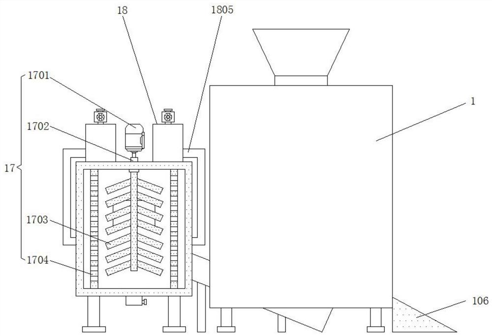 A device for improving the active performance of aggregates for recycled concrete processing