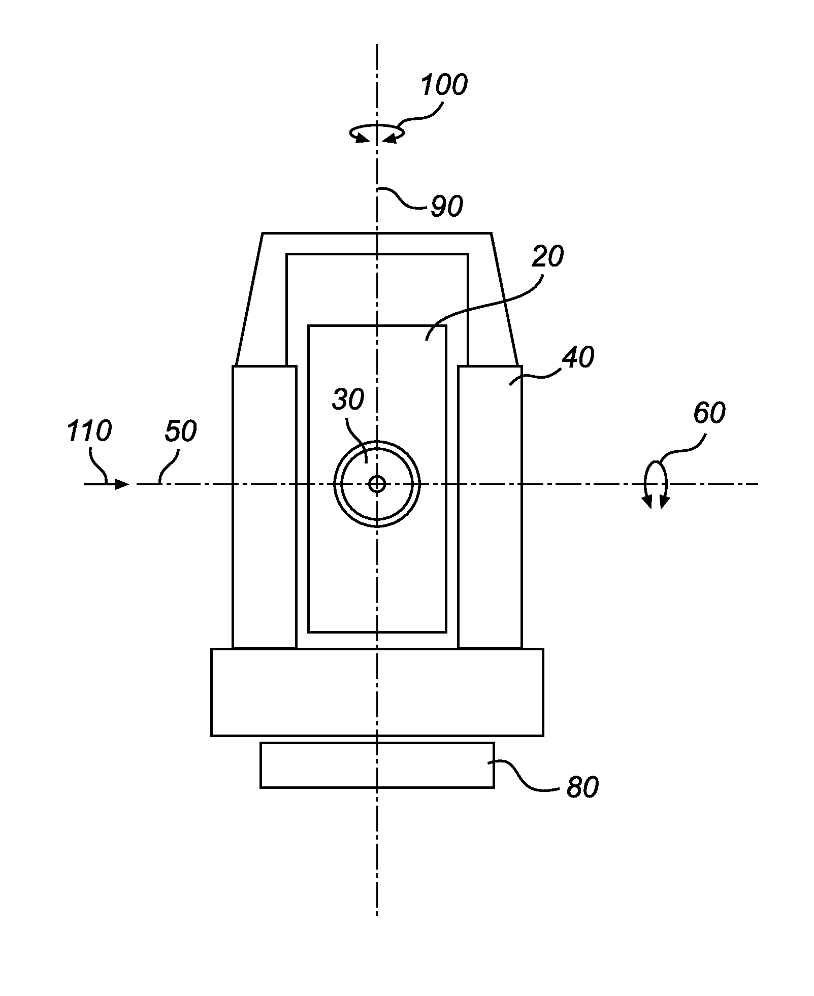 Tilt sensor for a measuring instrument