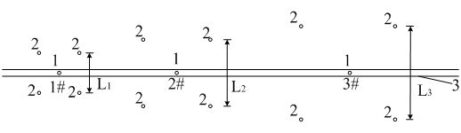 Method for determining grid type layer-through drilling intervals of floor roadway