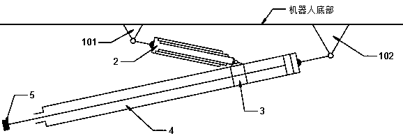 Detection mechanism of robot for detecting corrosion of in-service large crude oil storage tank