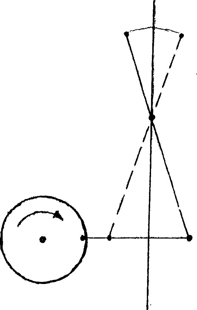 Rotary displacement free speed changing device and rotary displacement free speed changing method