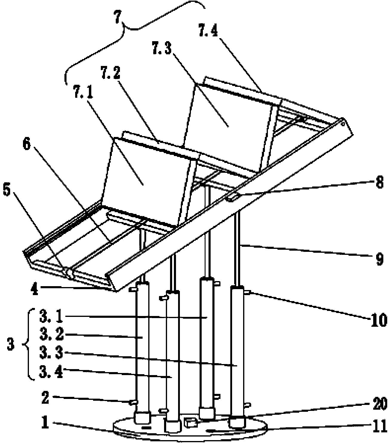 Solar energy automatically tracking device and control system thereof