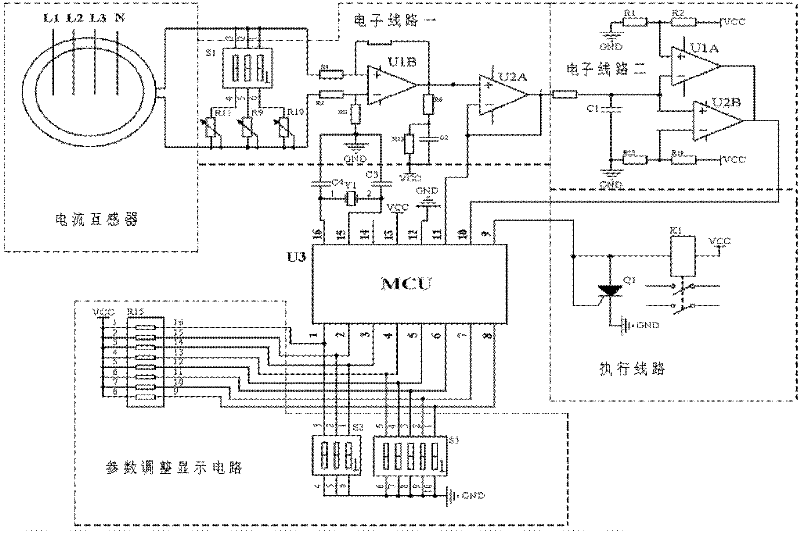 Grounding current protective function module for circuit breaker